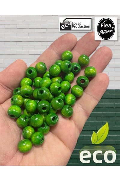 Selin Ξύλινες χάντρες 10 χιλ., 100 γρ. (Μέσος ± 250 - 300 τεμάχια)