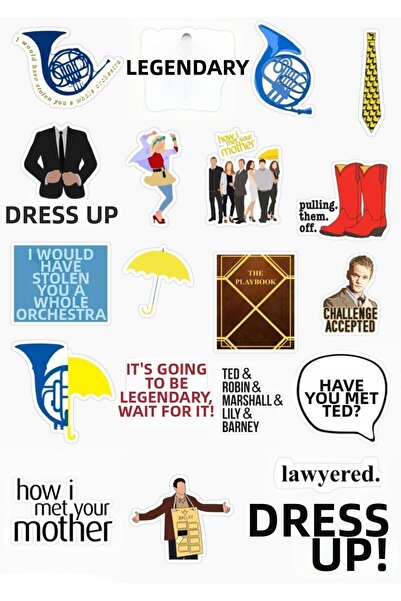 HEDİYENE BAK Set de 20 de autocolante cu design special Himym