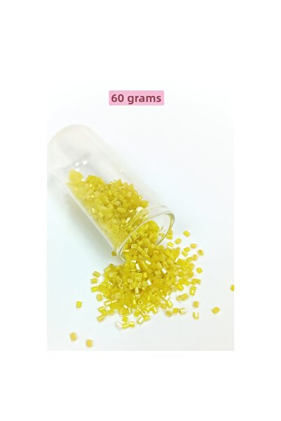 Royaleks خرز زجاجي مقطوع 2 مم - 60 جرام - أصفر داكن