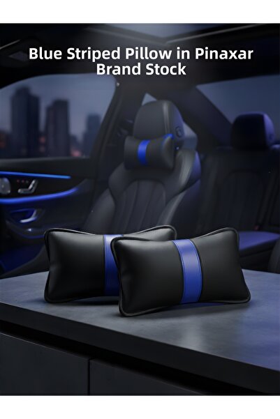 pınaxar وسادة رقبة مخططة باللون الأزرق لمقعد السيارة ميتسوبيشي لانسر 2002-200...