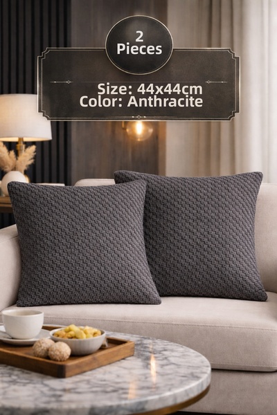 SHAL HOME Husă de pernă decorativă Shal Plaid 2 piese - 44x44cm