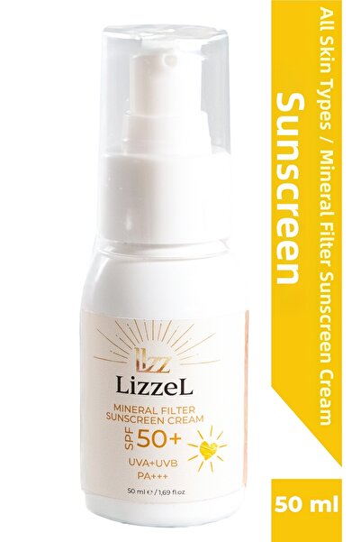 LizzeL كريم واقي من الشمس بفلتر معدني SPF 50+ UVA+UVB PA+++ كريم واقي من الشم...