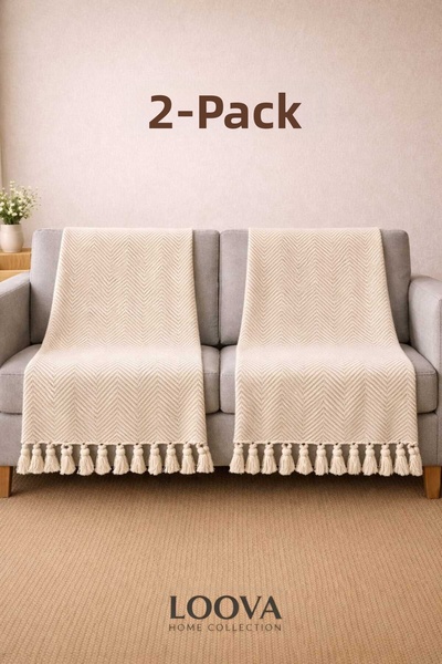 Loova Βαμβακερό κάλυμμα καναπέ 2θέσιο, 100% βαμβάκι φυσικό, διαστάσεις 180*21...