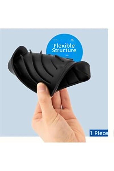 Nacario Nrcrioshop Silicone Kitchen and Bathroom Soap Dish with Drain and Suc...