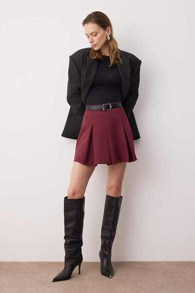 Trendyol Collection Plum Shorts & Bermuda Twoaw24Sr00006