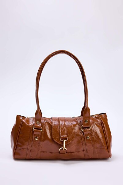 TRENDYOL SHOES Karamel Accessoire-Verschluss Damen Mittelgroße Bowling-Schult...