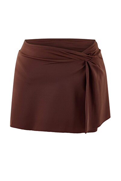 Trendyol Collection Καφέ*010 ίσιο σορτς κανονικό μέσης πάτος μπικίνι