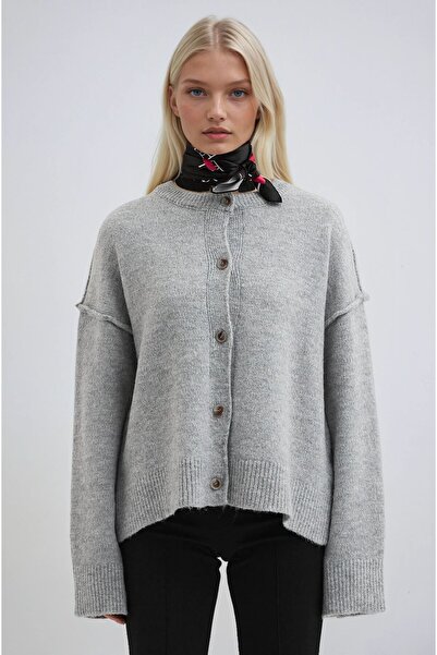 Lijuri Basic Knitwear Cardigan with Stitch Detail 5193