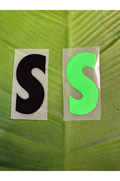 Gönülden Tasarım 7X3 CM VERDE ȘI NEGRU FERĂ STICKING S LETTER 2-PIECE EMBLEMA...