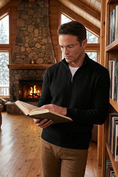 Buratti Transpirație pentru bărbați - guler vertical, jumătate de fermoar, tr...