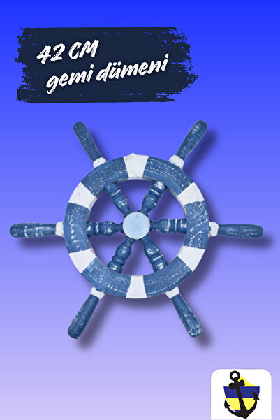 Karadeniz Dekor Ağları Dekoratif Ahşap Gemi Dümeni 42 cm