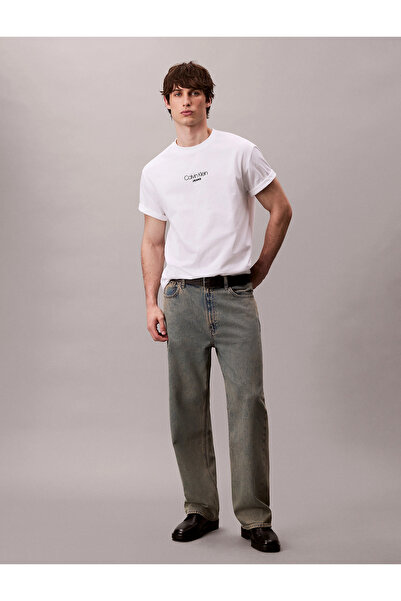 Calvin Klein Ss Graphic Tee Erkek Beyaz T-shirt LV04RC851G-YAA