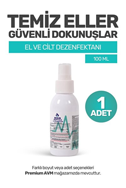 AQUASEPTICA El ve Cilt Dezenfektanı 100 ml – Durulama Gerektirmeyen Hijyen So...