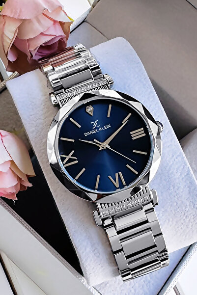 Daniel Klein ساعة يد نسائية أصلية مقاومة للماء بسوار من الحجر بلونين من الفول...