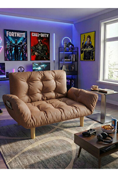 Taimi Seater Folding Sofa Bed, Adjustable Arms and Backrest, For Living Room,...