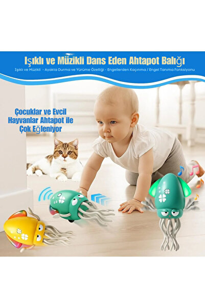 HEY GİDİ GİFT Akıllı Dans Eden Ahtapot Robot - Engellerden Kaçan Eğitici Kör ...