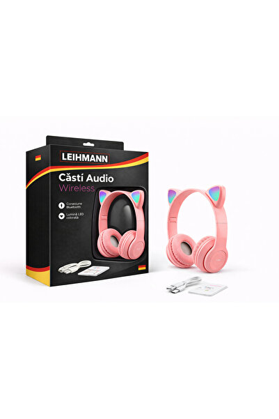 LEIHMANN Foldable wireless cat ear headphones