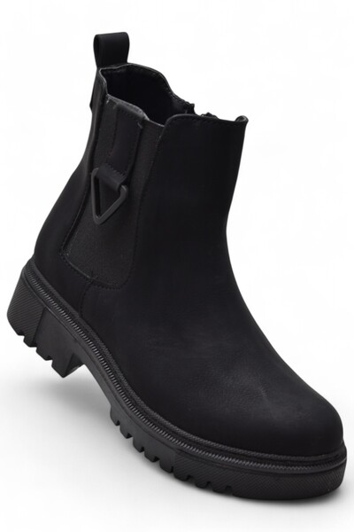 ISPARTALILAR Model 881 - Ghete de damă de iarnă cu elastic Black Emerald