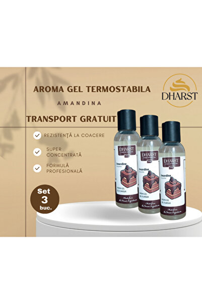 Dharst Aromă Gel Termostabil - AMANDINE - 100 ml - set 3