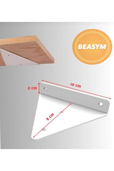 Beasym 4'li Gizli Duvar Rafı Askı Aparatı - Sağlam Metal Üçgen Raf Tutucu Bra...