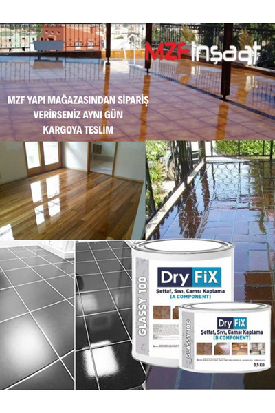 Dryfix Glassy 100 Sıvı Cam Şeffaf Su İzolasyonu 4 kg