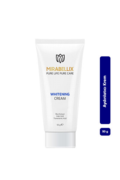 Mirabellix Leke Karşıtı Beyazlatıcı Krem – Kojik Asit ve Pirinç Özü İçeren 50 ml