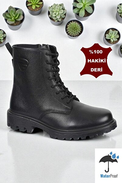 ISPARTALILAR 7106 Scooter Ortopedik Hakiki Deri Erkek Bot Ayakkabı Fermuarlı