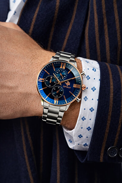 S.POLO Gümüş Kordon Yeşil Kadran Orijinal Erkek Kol Saati Bileklik Hediye