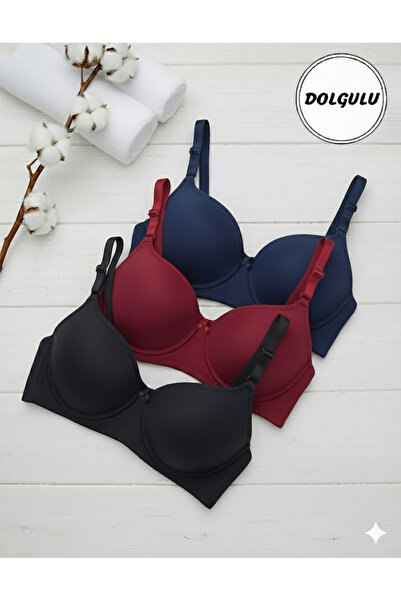 WINNERAIN 3’lü Toparlayıcı Dolgulu Sütyen | Rahat Günlük Kullanım – Balenli &...
