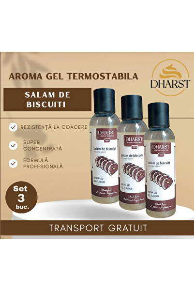 Dharst Aroma gel termostabila - SALAM DE BISCUITI - 100ml. - Set 3 buc.