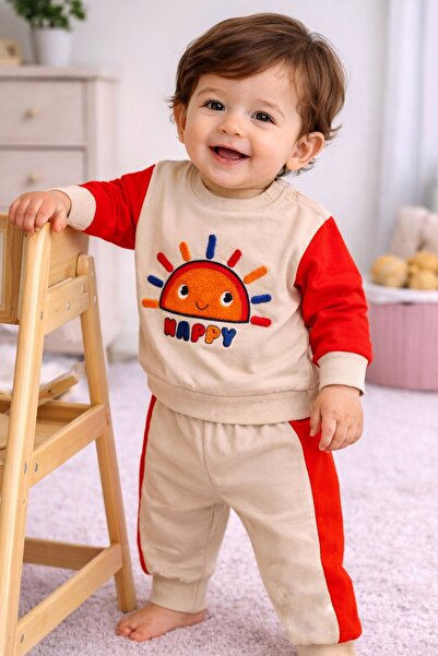 Mora Sun Embroidered Unisex Baby Oversize Upper and Lower Seasonal Set