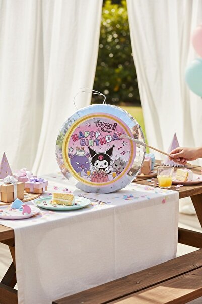 Cadde Süs Kuromi Temalı Katlanabilir Pinyata Ve Sopası