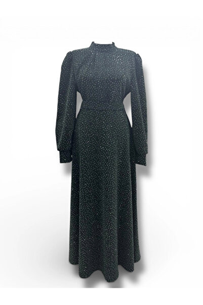Butik Siyah Şifon Elbisemiz