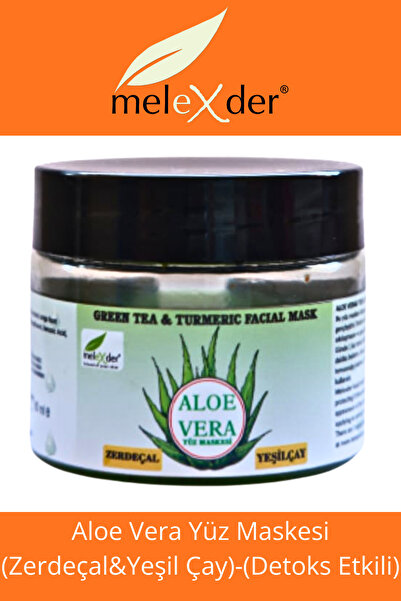 MELEXDER Aloe Vera Yüz Maskesi(ZERDEÇAL&YEŞİL ÇAY)-(DETOKS ETKİLİ)80 ml