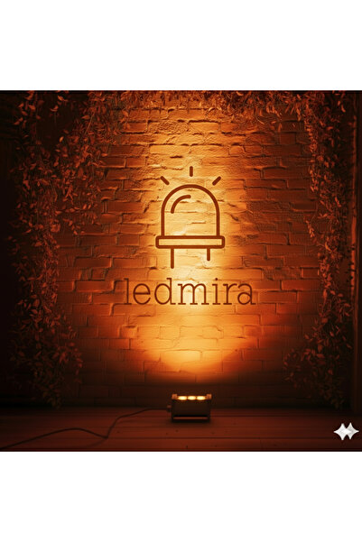 Ledmira 3w - 10cm Amber Rengi Işık Wallwasher Duvar, Minare Ve Ağaç Boyama