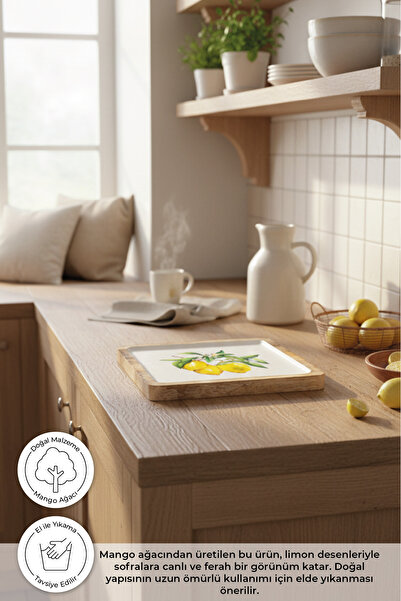 Bambum كنجورا صينية مربعة بالليمون صغيرة