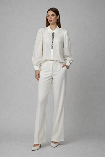 Kayra Stone Embroidered Jacquard Tunic