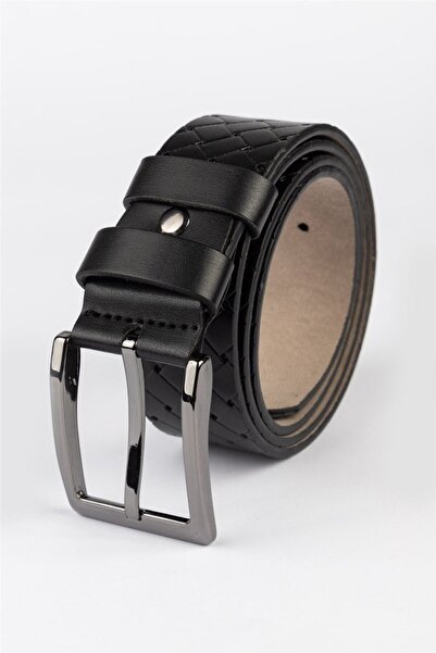 Tudors Erkek 4 Cm Spor Siyah Kemer