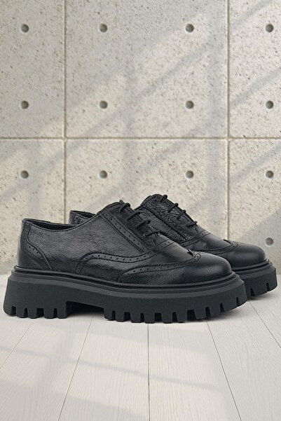 Rakerplus Pantofi casual Oxford cu șireturi din piele naturală din piele natu...