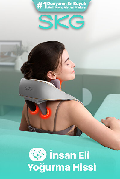 SKG H5 Mini Taşınabilir Omuz ve Boyun Masaj Aleti, 6D Shiatsu Masaj Terapisi,...