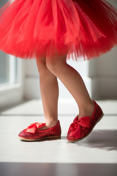 PATİK BEBE Balerini ortopedici eleganti cu model Papillon pentru fete