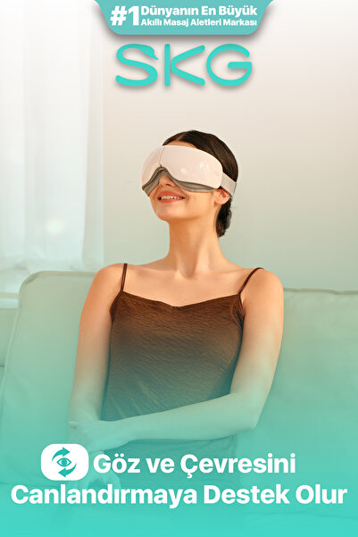 SKG ES500 Göz Masaj Aleti | Isı Terapili, Bluetooth Müzikli, Sessiz, Taşınabi...