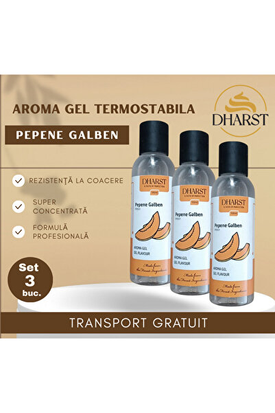 Dharst Aroma gel termostabila - PEPENE GALBEN - 100ml. - Set 3 buc.