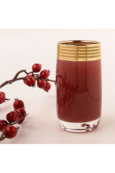 GENERİC 1 طقم أكواب للعصير مكونة من 6 قطع مع ديكور مصنفر مزخرفة بنقوش وحافة ذ...