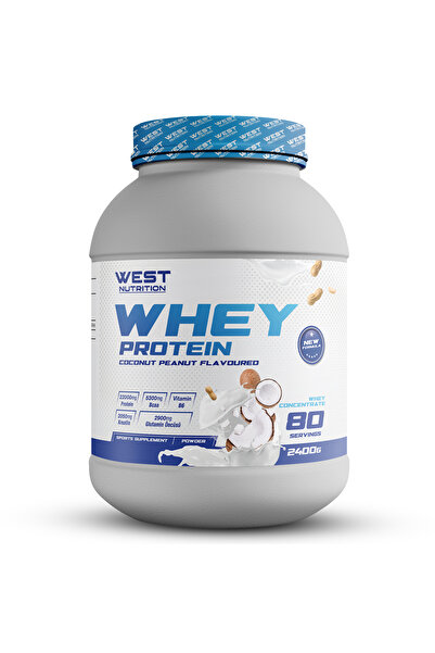 West Nutrition Whey Protein Tozu 2400 gr 80 Servis Hindistan Cevizi-yer Fıstığı