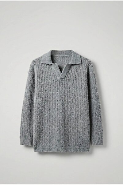 ablukaonline Pulover pentru bărbați supradimensionat cu textura moale din mat...