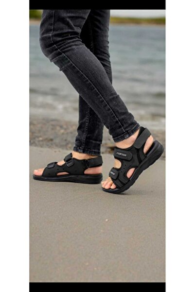 ZİRVE MAĞAZA Ανδρικά αθλητικά σανδάλια Foxter Anatomical Black - Ραμμένα
