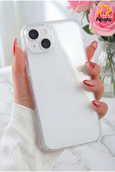 Fibaks Apple Iphone 14 Plus / 15 Plus Uyumlu Kılıf Kamera Korumalı Şeffaf Ult...