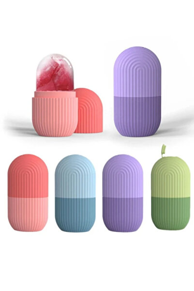 mucit home Silikon Buz Küpü Yüz Masaj Aleti, Cilt Bakımı için Soğuk Terapi Ar...