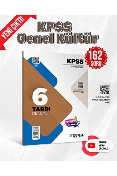 Marka Yayınları 2026 Kpss Tarih 6x27 Deneme Tamamı Video Çözümlü